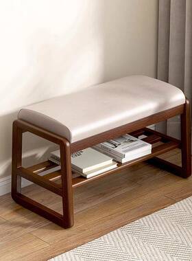 实木换鞋坐凳一家用入户进穿鞋凳软包凳子门门口凳体鞋柜玄170443