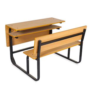 学校固定课桌椅双人拆装 连体桌 课桌椅学习桌写字台大课堂桌椅套装