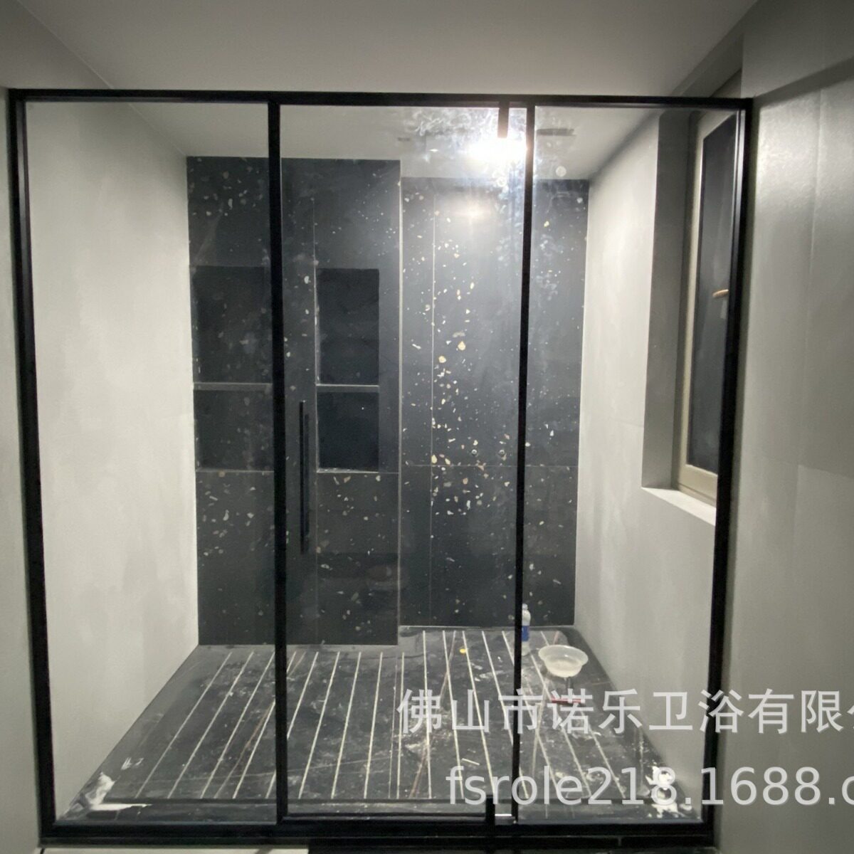 简易弧形扇型淋浴房钢化玻璃移门