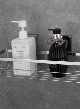 免打厨孔漱浴室置物HB001架卫生间厕所不收纳锈钢洗挂篮吸盘房用