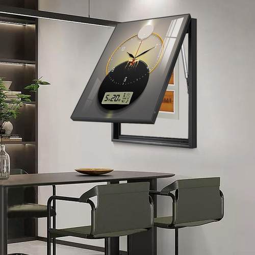 轻钟奢电表箱装饰版带万年历配电箱表挂画多画2145竖媒体弱电箱遮