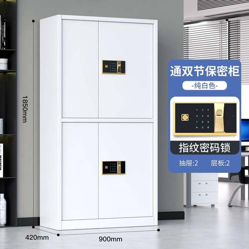 电子密YBBG柜指皮纹密码锁文件柜办室铁储物柜保子带锁档案柜公国