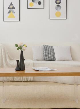 日式实木克力悬亚原浮茶几家用客厅矮桌小型ZEL户茶台木风桌子榻