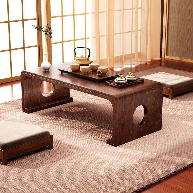 ?飘窗小桌子日式榻米茶小桌坐家用炕桌矮桌子阳台喝BJ0169茶实木