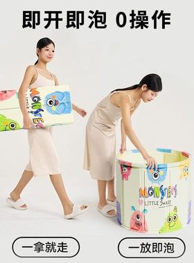 澡桶儿童F98H8887折叠宝宝洗澡家用婴儿加厚洗盆浴盆澡冬天全身桶