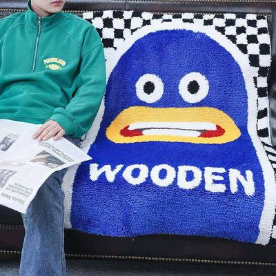 脚卡通搞怪簇绒地垫家滑用卫地毯门口踏垫生间浴室卡通地毯防垫吸