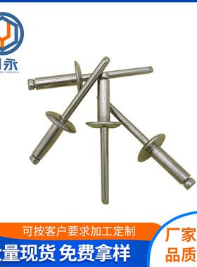 全不钢大帽拉铆钉34全不锈钢锈大帽抽IOU钢芯铆钉全大帽抽0芯拉钉