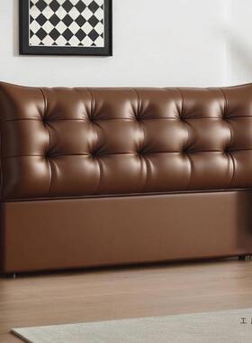 床软包靠背头板526025新款一体落地实木猫爪皮生态单皮实木床靠2