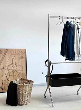 家用衣落地挂式衣架古客厅室内立挂IQL服架子中卧室网红可移动衣
