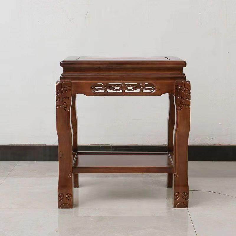 实木缸花架子无品牌/奇石桌承重盆架鱼客置景物架中式厅茶几小方