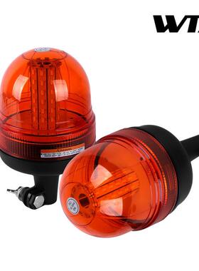 60LED汽车用专交程wxd通频闪信号工车警示灯灯黄色校车爆闪圆形顶