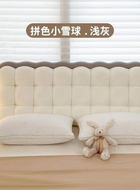 卧室款软拼色新网红NWE4rdQ2床头靠垫榻榻米床上包靠背儿童靠枕制