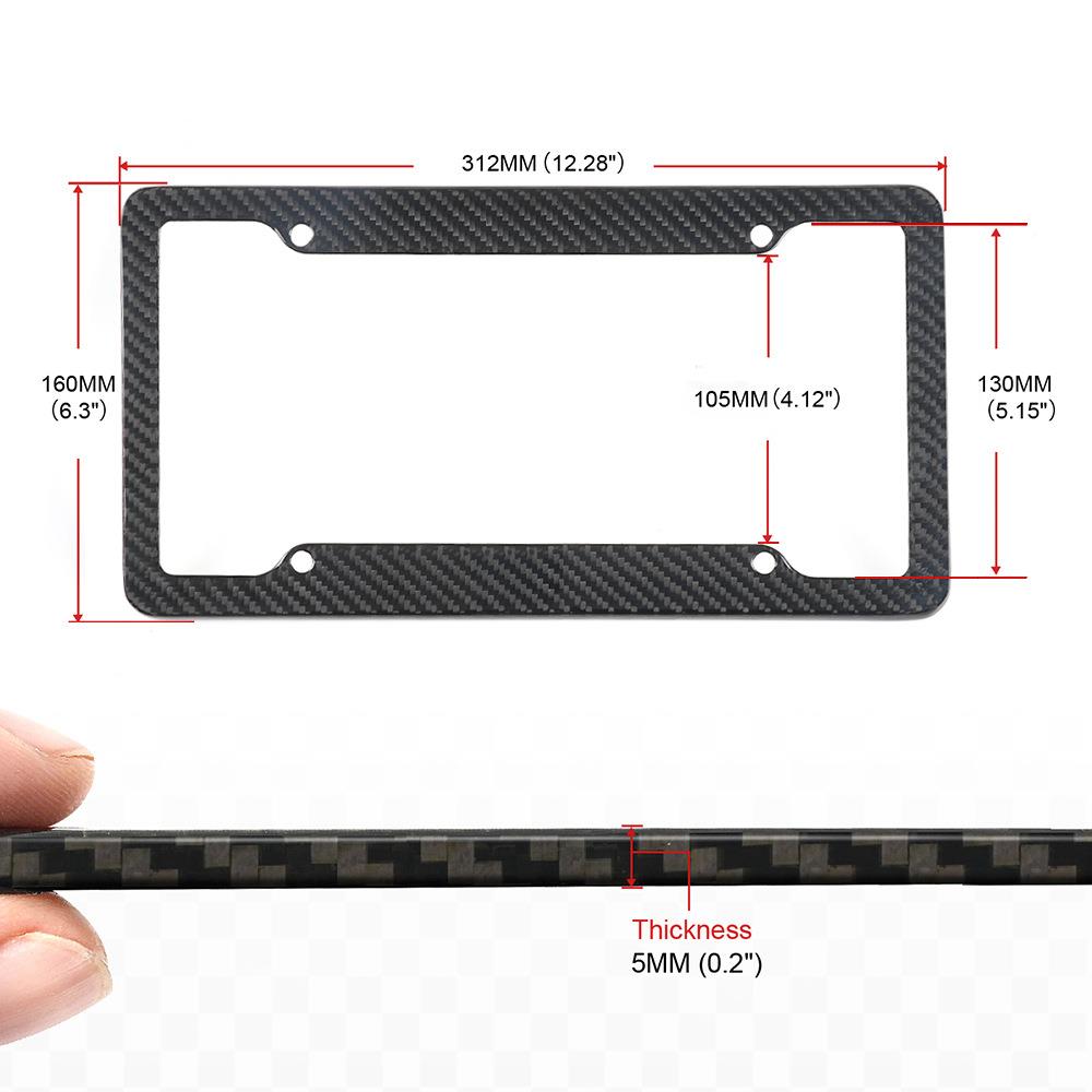 车改装配件碳纤维牌照框BTD044牌架欧饰美新交汽规干车碳牌照托装