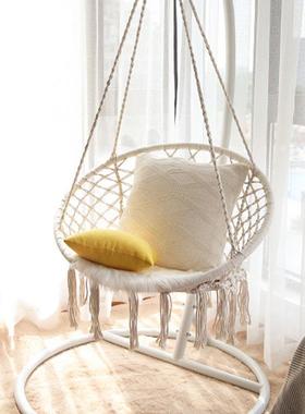 椅室内11577单人家用阳台千篮网红吊棉绳编织流苏庭吊院休闲懒秋