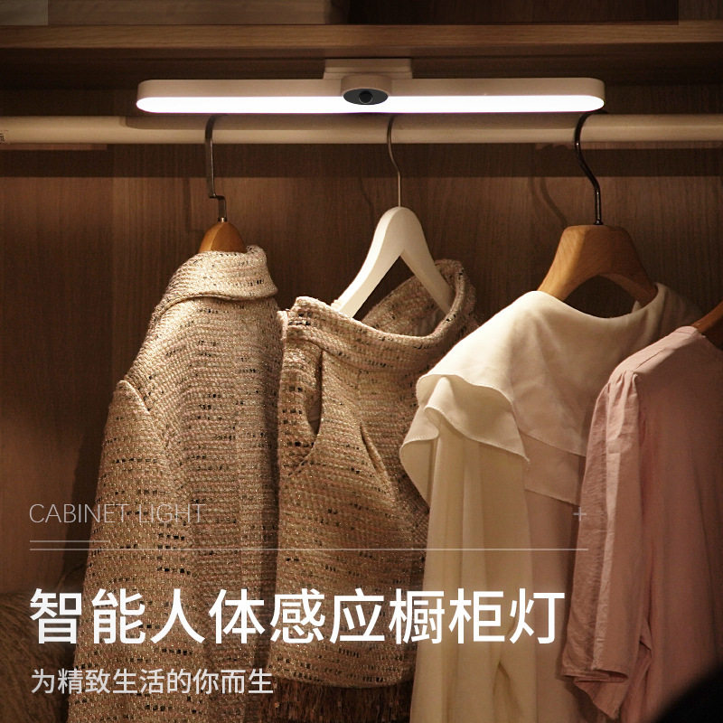 跨境长条酷毙灯宿舍学习护眼阅读台灯PIR人体感应橱柜led台灯