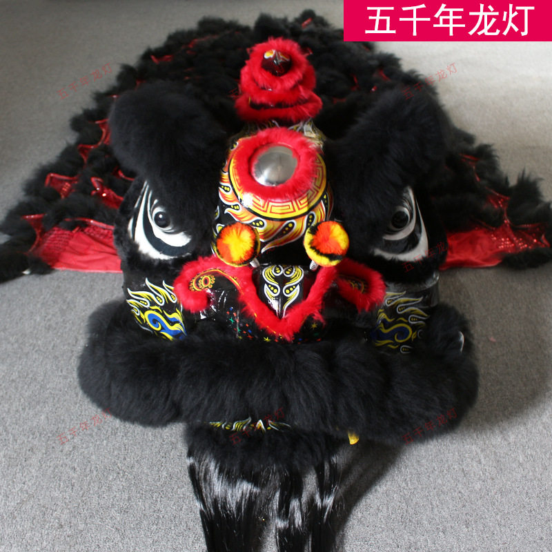 黑色南狮羊毛南狮醒狮舞龙道具