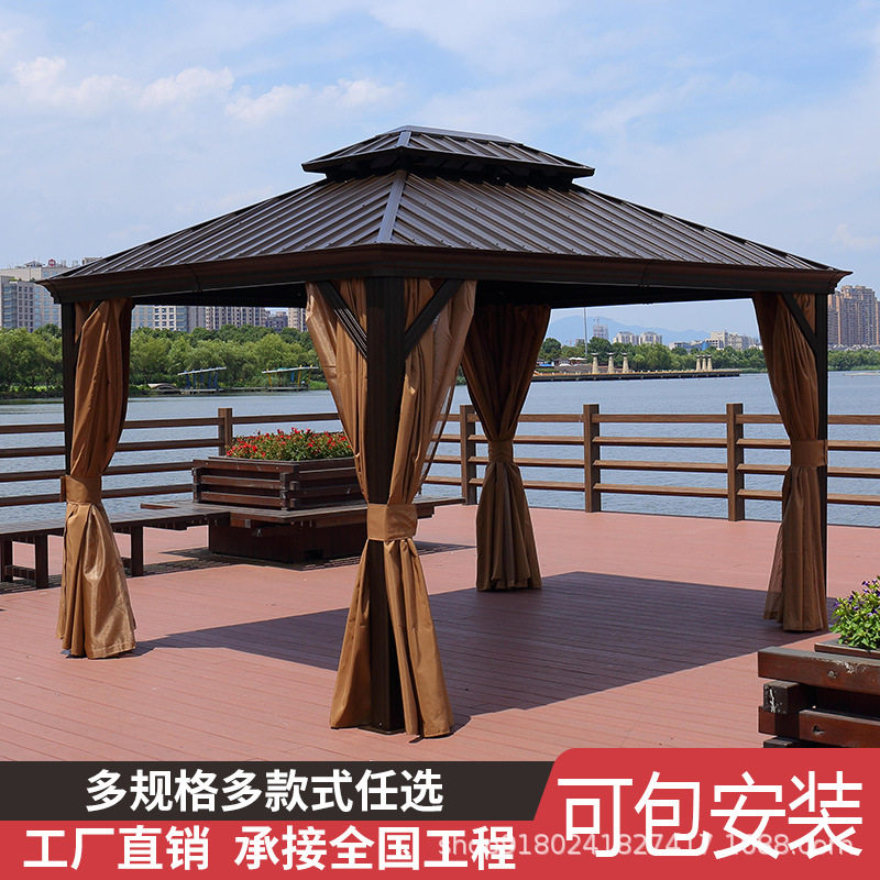 户外露台棚子铝合金遮阳棚雨棚车棚阳台阳光房凉棚庭院隔热防晒