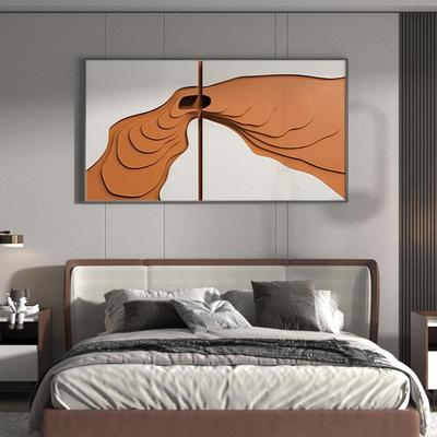 岩层线条客厅背饰景S-911墙装象画小众艺术酒店高级感抽主卧室床