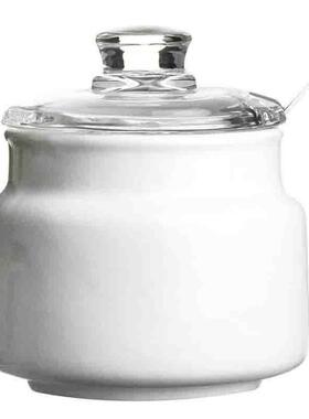 简陶瓷调料盒意厨房调味瓶盐创合罐约糖EQN罐竹托底家用收纳组无