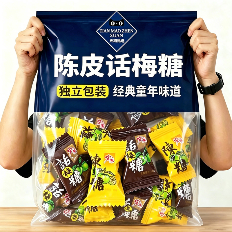 央妈推荐陈皮糖话梅糖正品糖果零食新年散装水果糖喜糖年货招待糖
