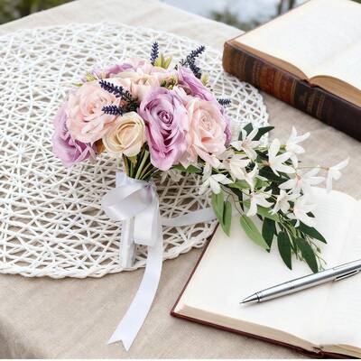 婚庆手花仿捧真新娘花仿真花花艺婚束结婚MG50840道具假花装饰品