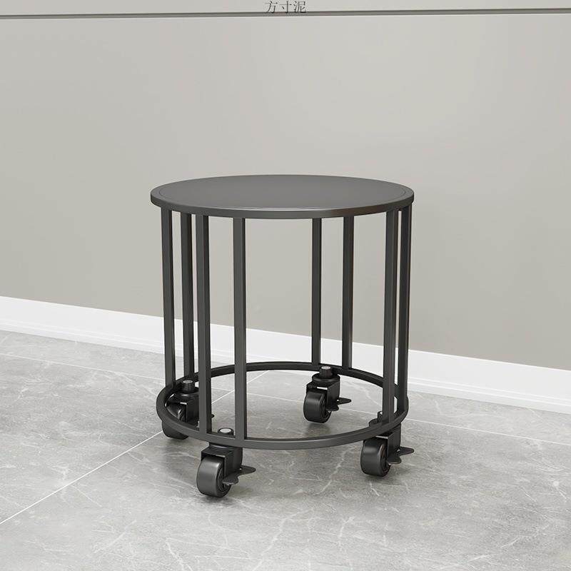 简约轮落地式客厅圆无品牌/形铁花盆架地面艺特大号花架带可移动