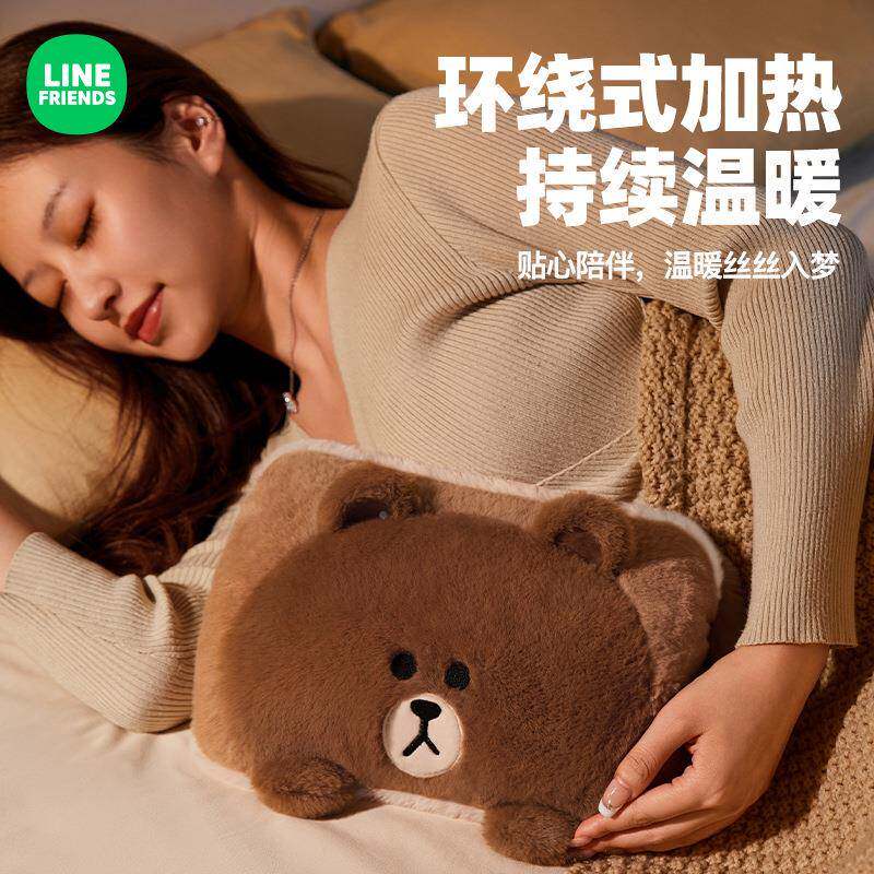 宝布朗热熊热水袋暖水袋女冬天毛绒宝可爱LF充电热暖宝充电电式热