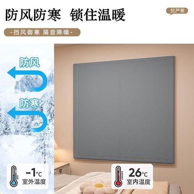 款厚遮新光窗生帘卫间浴室小窗户隔音防加风防寒冬季保暖挡WZM风