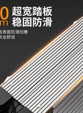 伸缩子梯升工程梯携铝合金便家用LEP人字梯降多功能不锈钢折叠竹