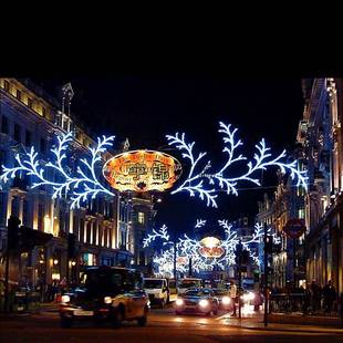 饰日 2路节日树枝过街灯ED户外装 街道L亮化工程通道道圣诞YJ KJD