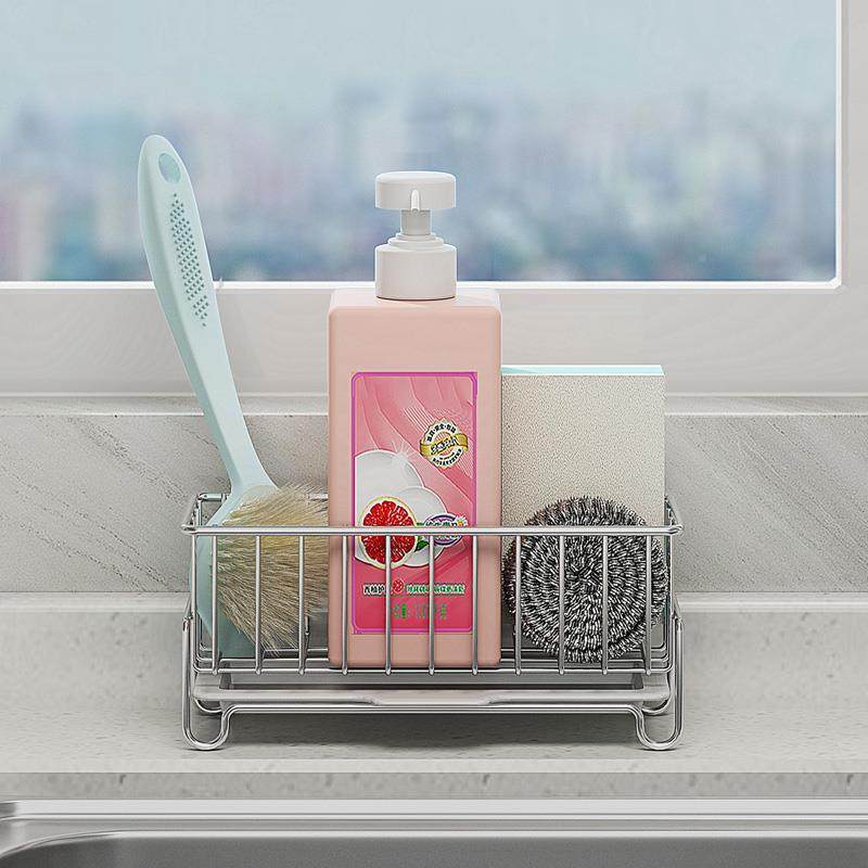 天台华莲锈水槽小挂海绵沥水篮洁304不钢洗精碗布收ltao6281纳架,厨房/烹饪用具,抹布架/厨房清洁收纳架,淘宝优惠券,粉丝福利购,淘宝优惠卷