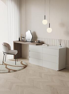 化妆桌梳妆台卧室型简约KZA代现斗柜台梳妆一体小户书桌床尾柜化