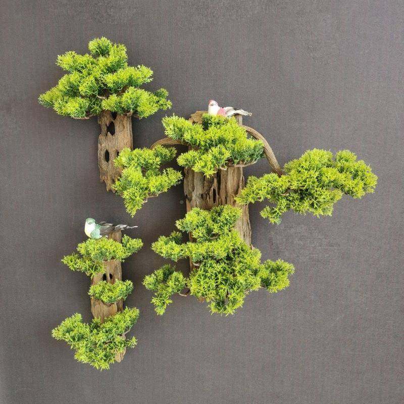 kSSC4CRj仿真迎客松手工小树壁挂壁装工饰挂品件书房客厅酒墙店壁,家居饰品,壁饰,淘宝优惠券,粉丝福利购,淘宝优惠卷