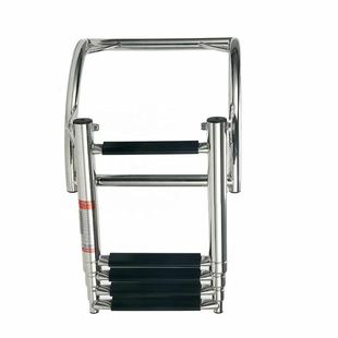 艾硕不BKQ锈钢梯四扶手梯带弯节折叠弯扶手梯艇登船梯船用游五金