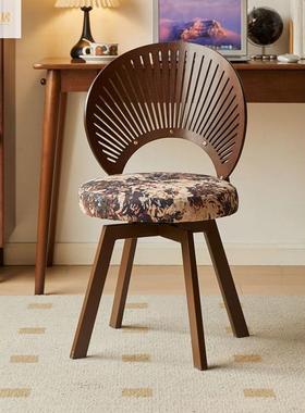 家度用客实木电脑椅卧室梳妆化妆椅720旋椅转XRR厅餐椅靠背学习椅