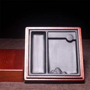 243安徽砚台老四坑歙砚天法然原石刻笔磨墨条书毛墨砚端砚文房宝