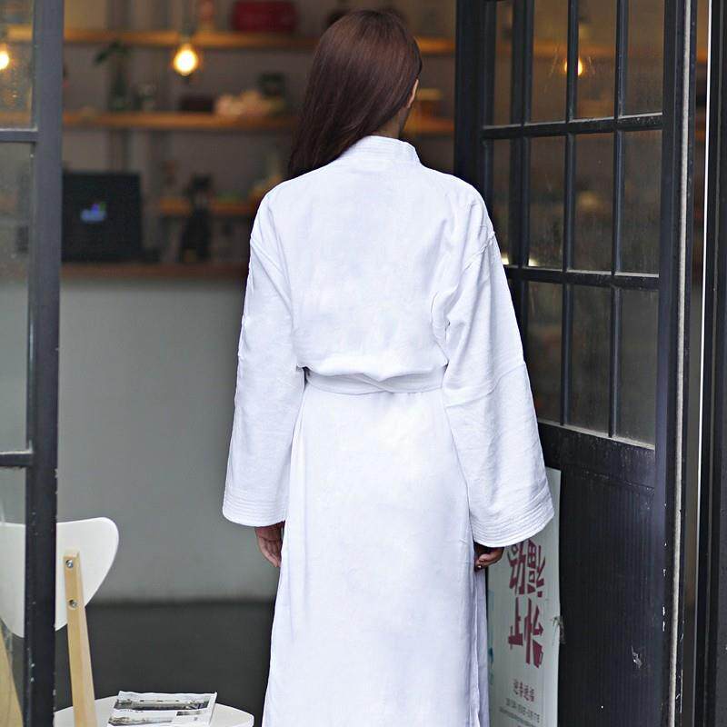 酒店柔宾馆纯棉割绒毛巾浴16割绒浴袍浴男女士和服料领毛圈衣软吸