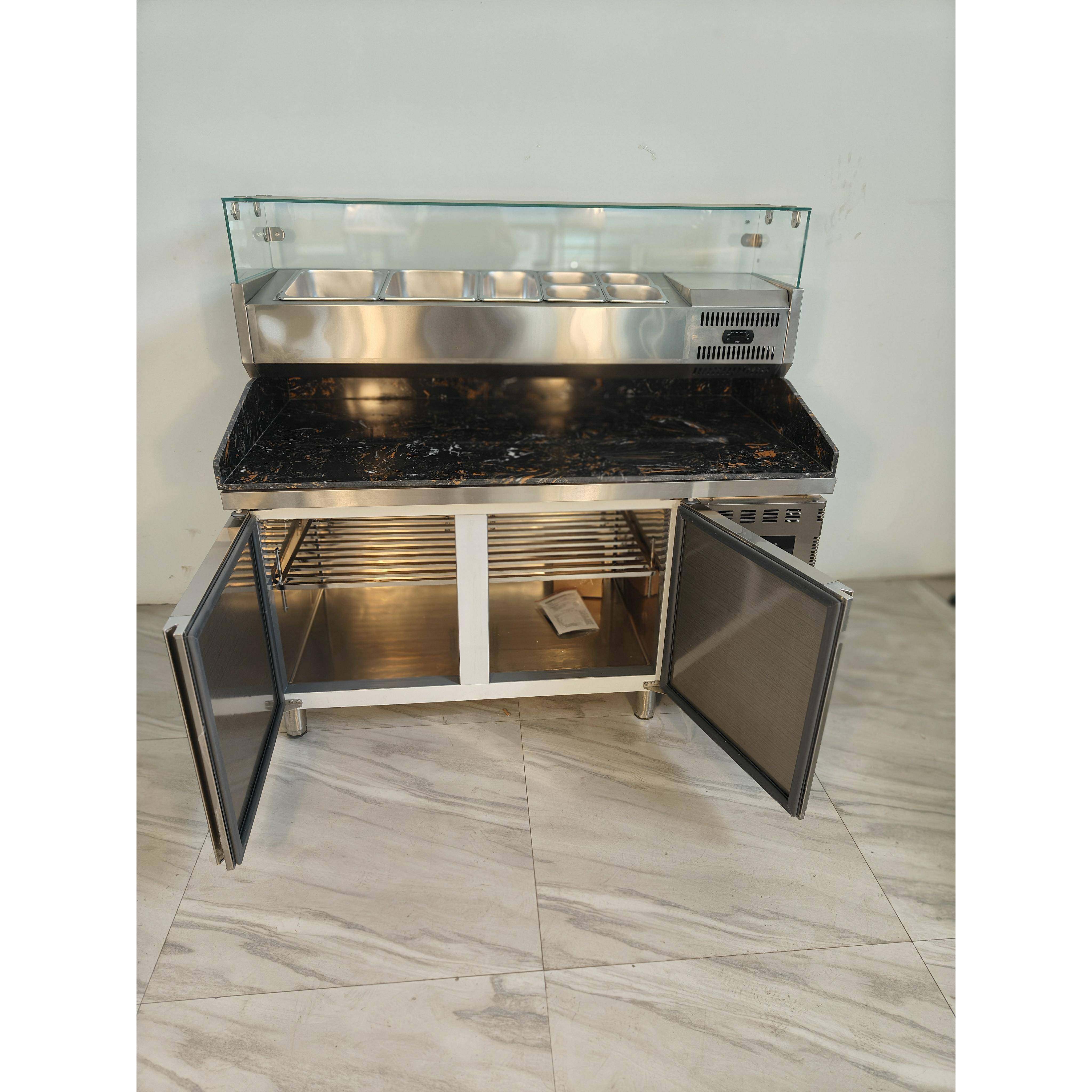 风披662萨冷藏作台商用冷比萨拉水果沙保鲜柜工作台冰箱披萨操撒