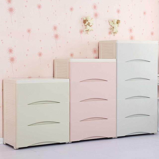 塑料收纳彩虹色收柜抽屉柜式收纳60面宽多彩储物柜整玩具理柜儿童