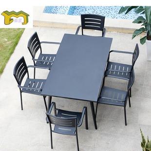 户金属桌椅阳台简几组合庭院露茶天现代约民宿花园露台外铁L 2018