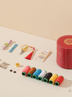 嫁针线结婚陪用品盒大全红色家用嫁妆婚F97S9MMT庆女收方缝纫针线
