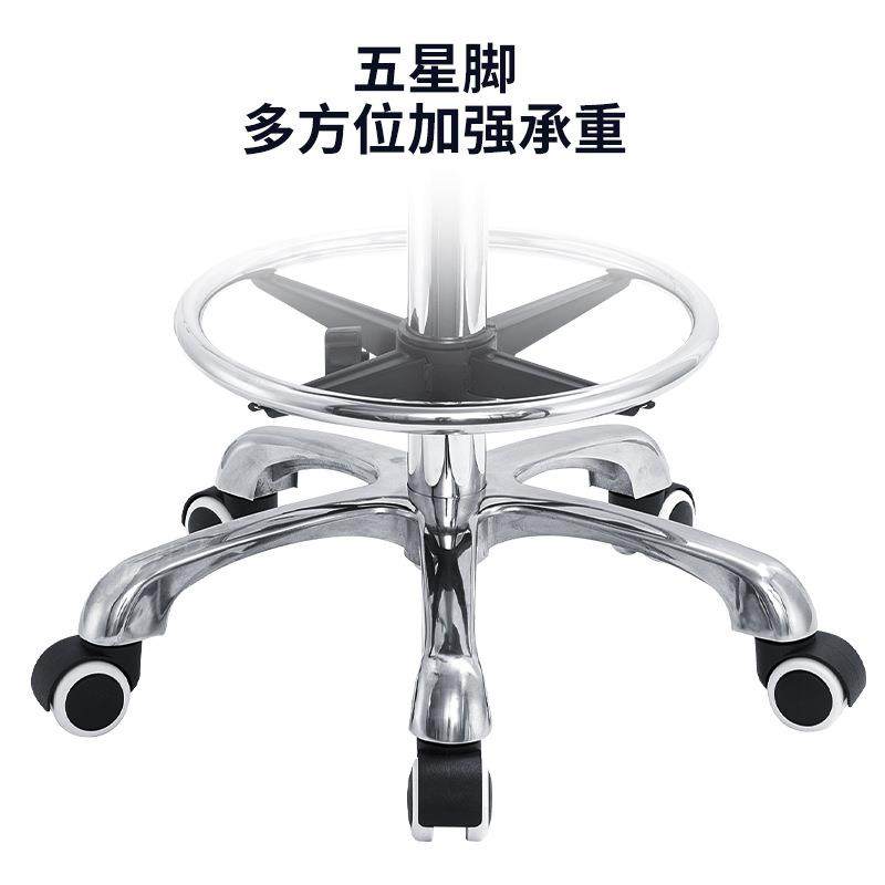 实验圆室椅子耐磨工业椅防静电多规格升降凳带IC005脚可轮工作椅