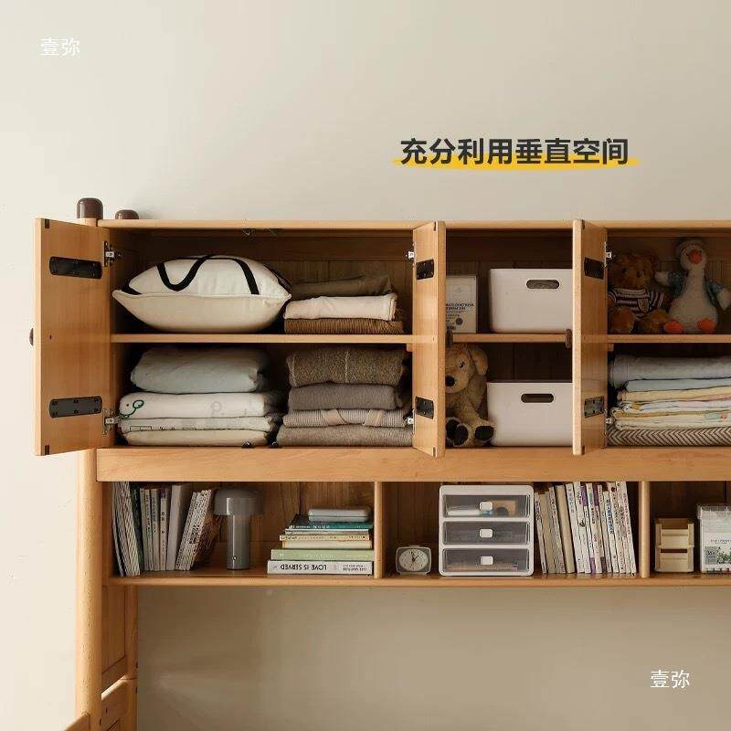 橡卧木实木儿童床衣柜一户体简约小型室单床多人无品牌/功能带收