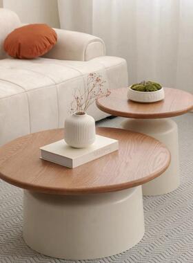 奶油民风公寓茶几客厅家用小户几简约网红铁艺圆形轻奢宿茶型VTNV