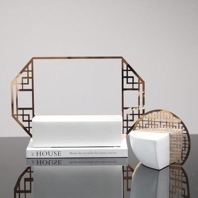 新中式摆创意YKS景观摆件轻奢客厅玄饰关公室桌面博古办架设铁艺