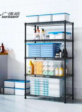 架新款浴室置物5物层衣服收纳箱架毛巾浴储架储物81740巾箱杂物货