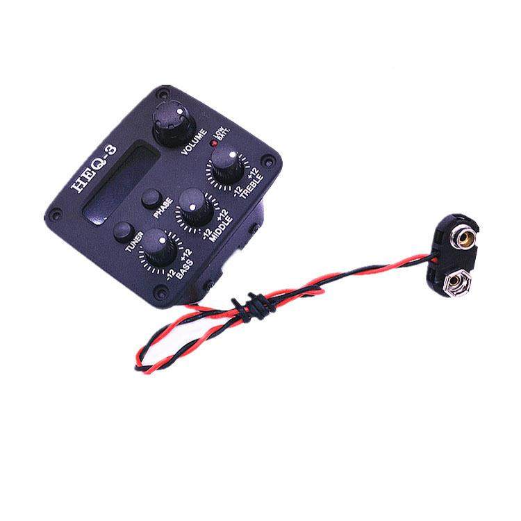 段HEQ-3吉他拾音民谣古典木QDZ吉他压电拾音木器3器EQ均衡器直销