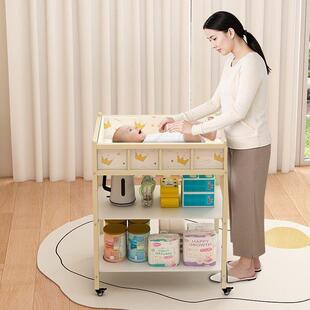 尿布婴儿移护置理物架动宝宝换尿IMA布洗澡多功能移铁艺尿布台可