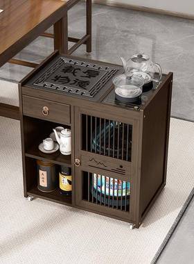 水中式简移动茶桌家小ZDN茶台实木约茶车茶几茶具套装全自动用烧