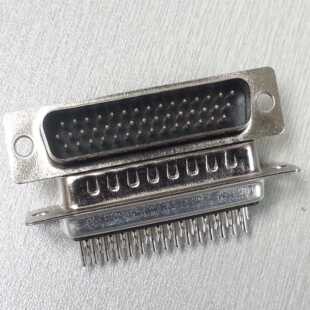 HDB型冲针44P公插头VGA串口44PIN公座端子连接器 黑胶壳D-SUB公头